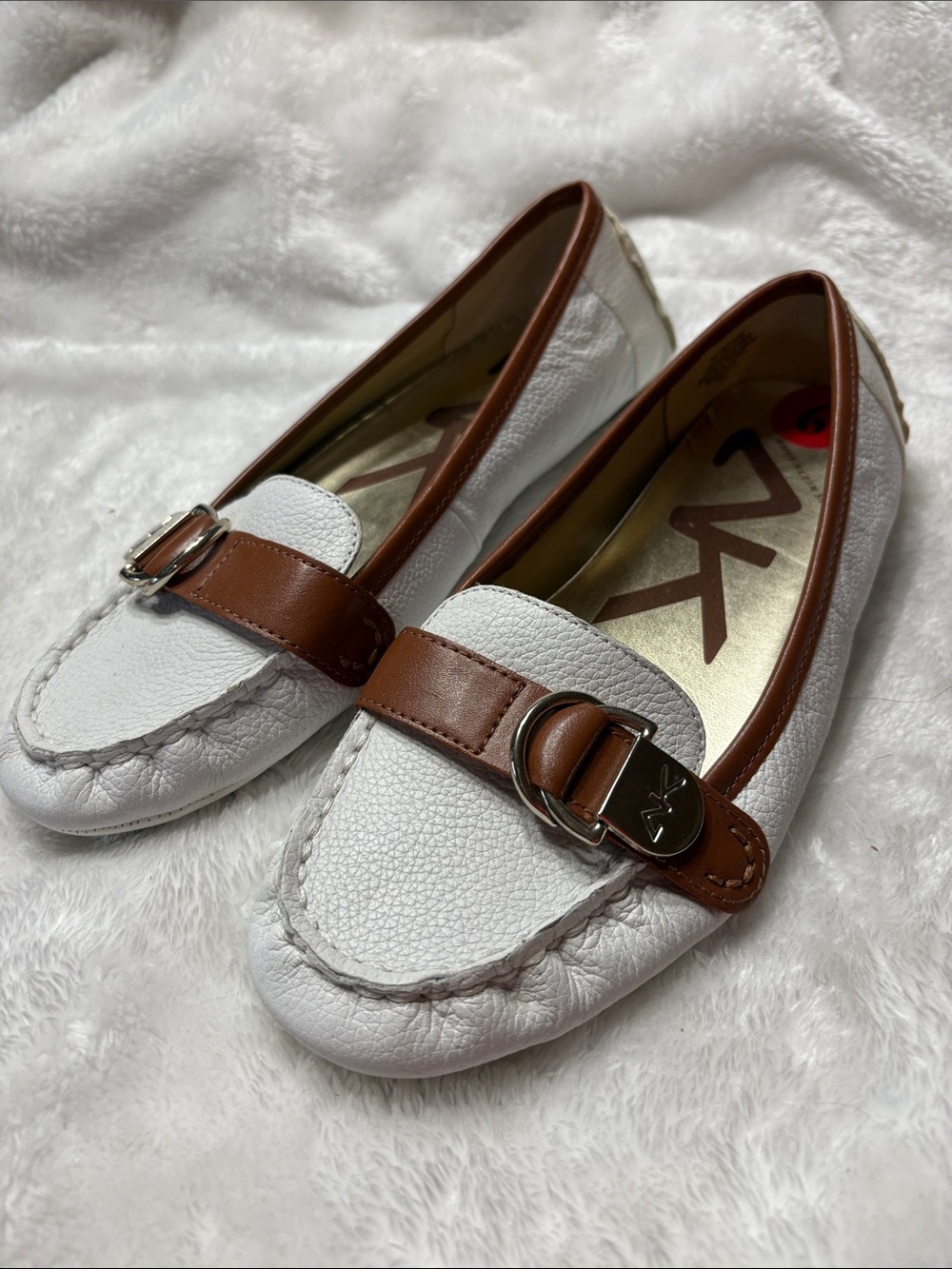 Anne Klein Sport Leather Buckle Loafers